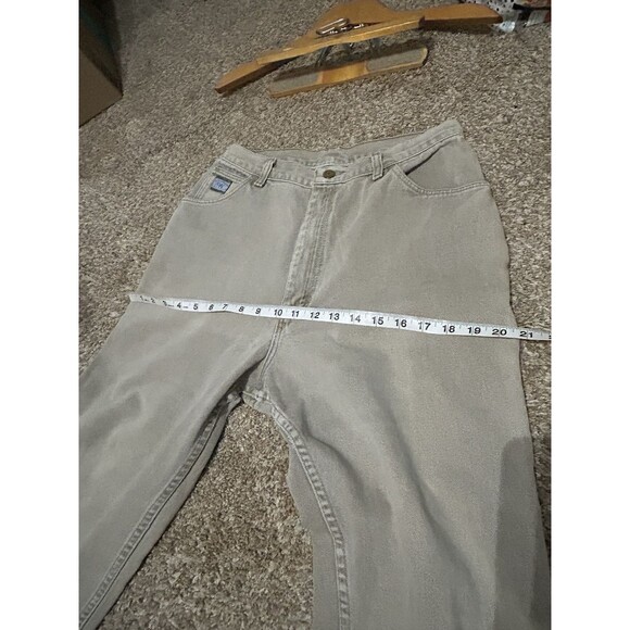 90s Wrangler Tan Very high Rise waisted jeans vintage Size 6 Western Tapered - Picture 11 of 12